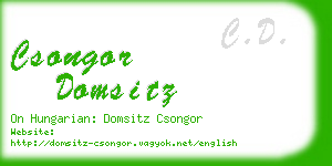 csongor domsitz business card